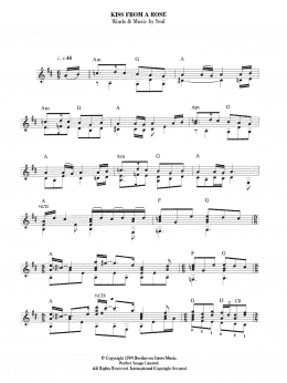 page one of Kiss From A Rose (Easy Guitar)