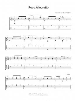 page one of Poco Allegretto (Easy Guitar)
