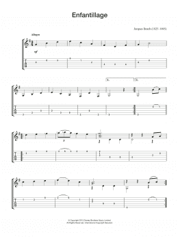 page one of Enfantillage (Easy Guitar)