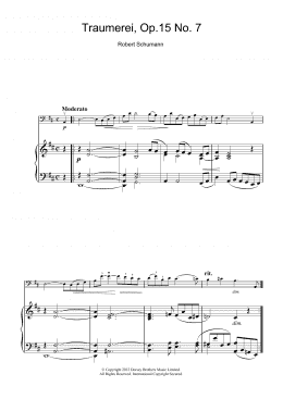 page one of Traumerei Op.15 No.7 (Cello Solo)