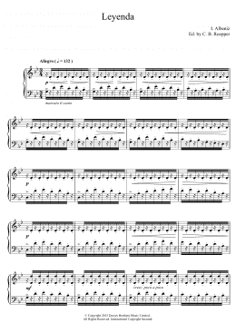 page one of Leyenda (Piano Solo)