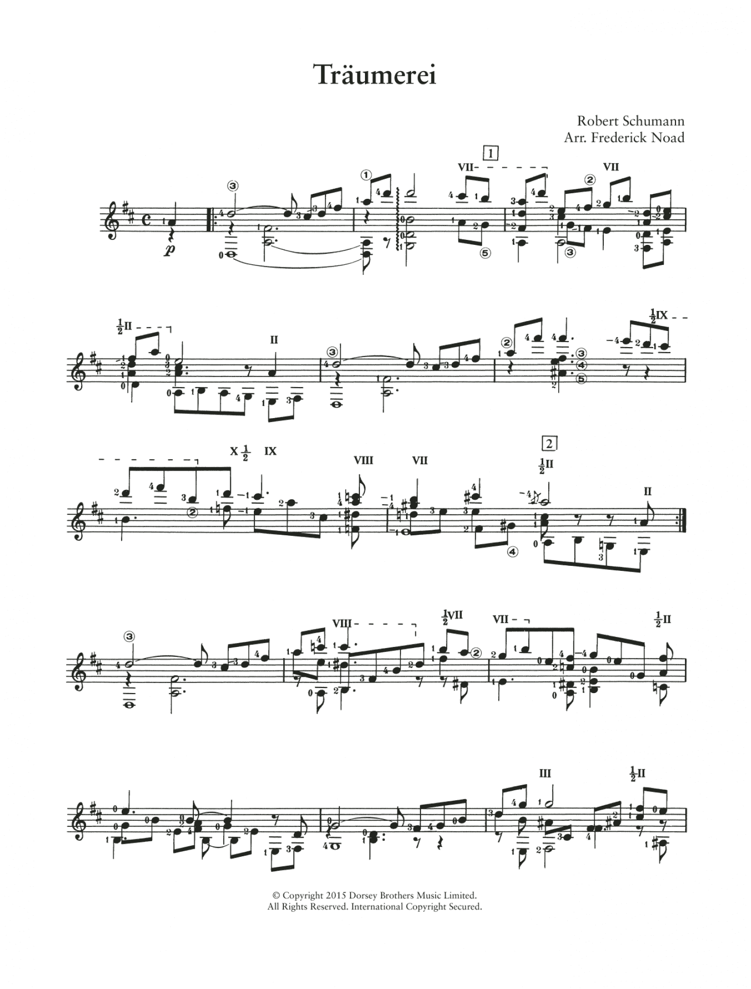 Traumerei Op.15 No.7 (Easy Guitar)