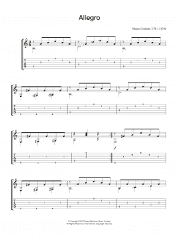 page one of Allegro (Easy Guitar)