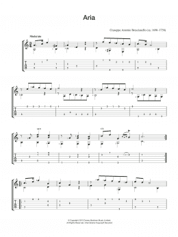 page one of Aria (Easy Guitar)