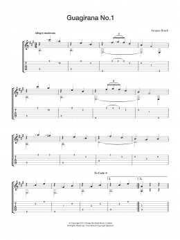 page one of Guagirana No. 1 (Easy Guitar)