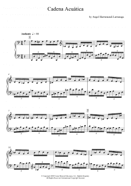 page one of Cadena Acuatica (Piano Solo)