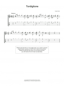 page one of Tordiglione (Easy Guitar)