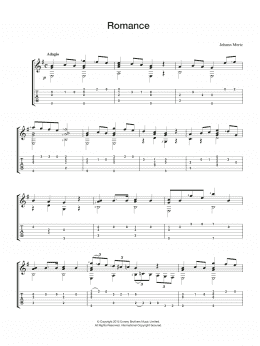 page one of Romance (Easy Guitar)