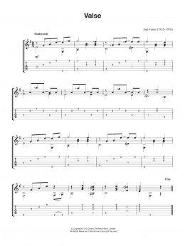 page one of Valse (Easy Guitar)