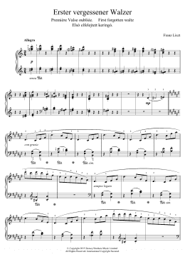 page one of Valse Oubliee No.1 (Piano Solo)
