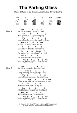 page one of The Parting Glass (Ukulele)