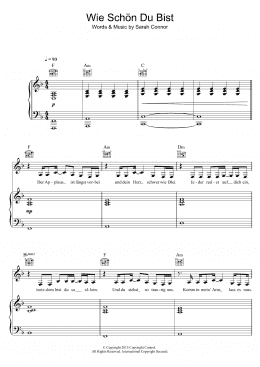 page one of Wie Schon Du Bist (Piano, Vocal & Guitar Chords)