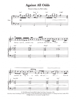 page one of Against All Odds (Take A Look At Me Now) (Arr. Berty Rice) (Choir)