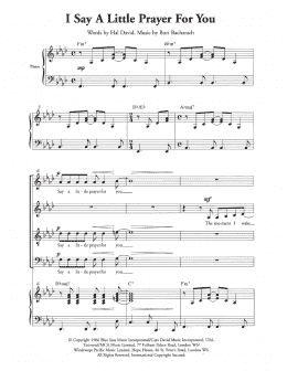 page one of I Say A Little Prayer (arr. Berty Rice) (SATB Choir)
