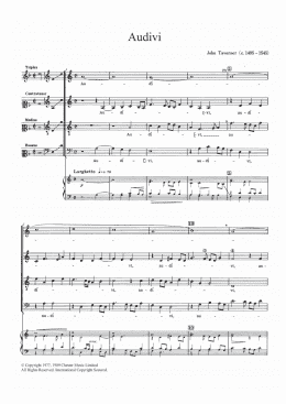 page one of Audivi (SATB Choir)