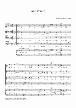 page one of Ave Verum (SATB Choir)