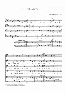 page one of Cibavit Eos (SATB Choir)