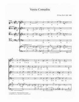 page one of Venite Comedite (Choir)