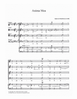 page one of Anima Mea (Choir)