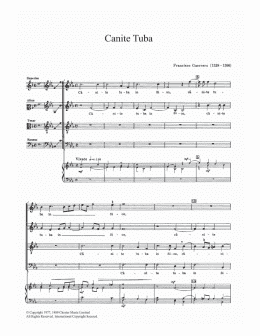 page one of Canite Tuba (Choir)