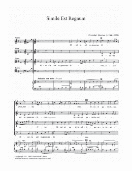 page one of Simile Est Regnum (Choir)