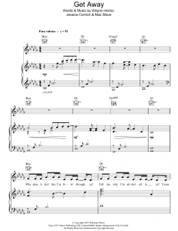 page one of Get Away (Piano, Vocal & Guitar Chords)