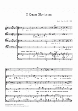 page one of O Quam Gloriosum (SATB Choir)