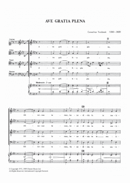 page one of Ave Gratia Plena (SATB Choir)