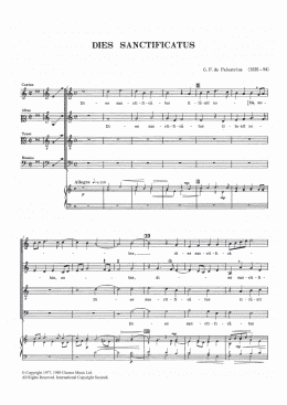 page one of Dies Sanctificatus (SATB Choir)