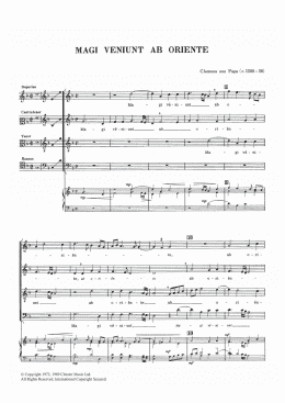 page one of Magi Veniunt Ab Oriente (SATB Choir)