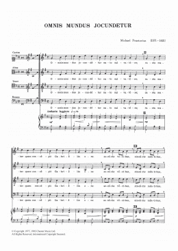 page one of Omnis Mundus Jocundetur (SATB Choir)