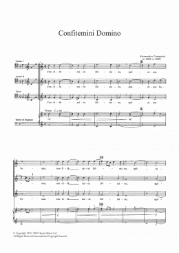 page one of Confitemini Domino (3-Part Mixed Choir)