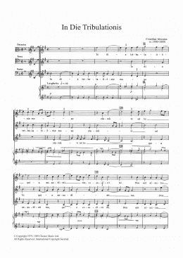 page one of In Die Tribulationis (SATB Choir)