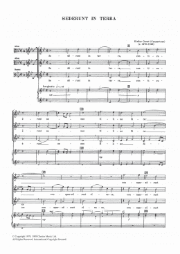 page one of Sederunt In Terra (Piano, Vocal & Guitar Chords)