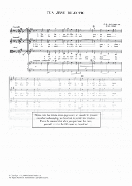 page one of Tua Jesu Dilectio (Choir)
