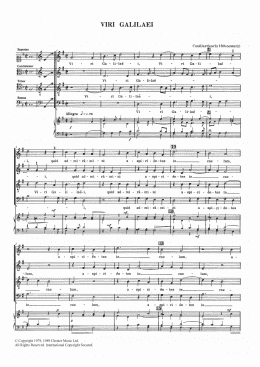 page one of Viri Galilaei (Choir)