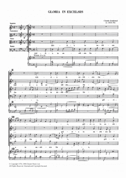 page one of Gloria In Excelsis (Choir)