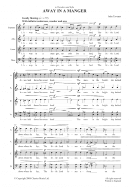 page one of Away In A Manger (Choir)