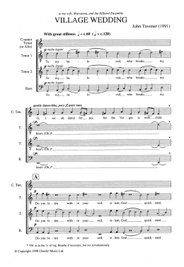 page one of Village Wedding (Piano, Vocal & Guitar Chords)