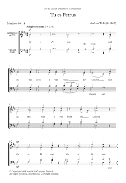 page one of Tu Es Petrus (Choir)