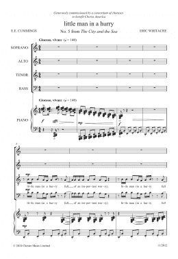 page one of Little Man In A Hurry (From 'The City And The Sea') (SATB Choir)