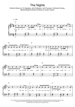 page one of The Nights (Piano, Vocal & Guitar Chords)