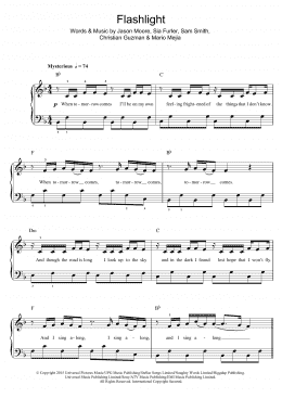 page one of Flashlight (Piano, Vocal & Guitar Chords)