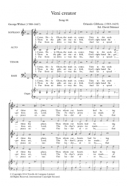 page one of Veni Creator (Choir)