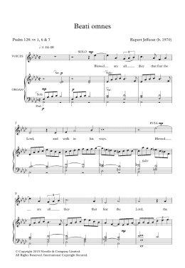 page one of Beati Omnes (Piano, Vocal & Guitar Chords)