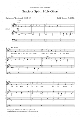 page one of Gracious Spirit, Holy Ghost (Piano, Vocal & Guitar Chords)