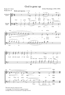 page one of God Is Gone Up (Choir)