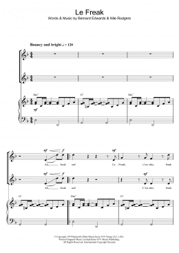 page one of Le Freak (Choir)