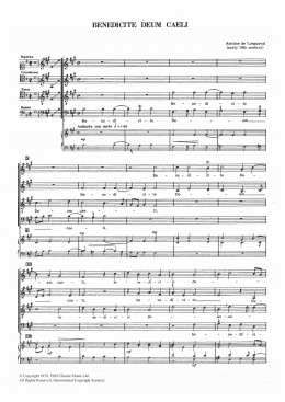 page one of Benedicte Deum Caeli (Choir)