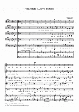 page one of Precamur Sancte Domine (Piano, Vocal & Guitar Chords)